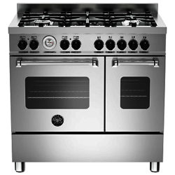 Bertazzoni MAS905MFED Twin Dual Fuel Range Cooker Stainless Steel